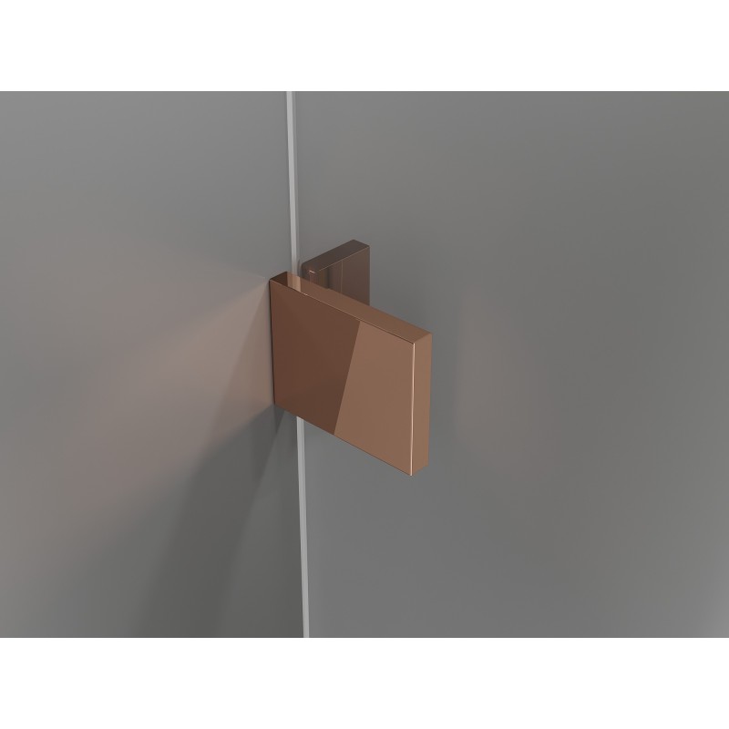 Mexen Lunar Duo atvirų dušo durų komplektas 180 cm, permatomas, rožinio aukso - 834D-180-000-60-00