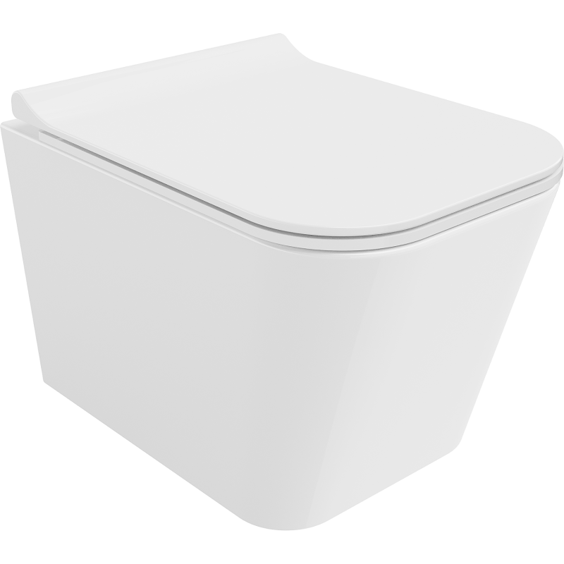 Mexen Teo Rimless WC dubuo su lėtai nusileidžiančia plona dangčiu, duroplastikas, balta blizgi - 30850700