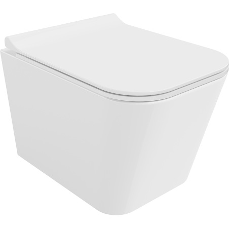 Mexen Teo Rimless WC dubuo su lėtai nusileidžiančia plona dangčiu, duroplastikas, balta blizgi - 30850700