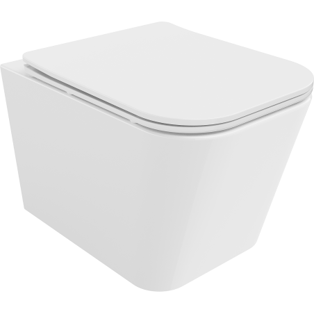 Mexen Teo wc dubuo Rimless su lėtai nusileidžiančiu dangčiu slim, duroplast, blizgus baltas - 30850600