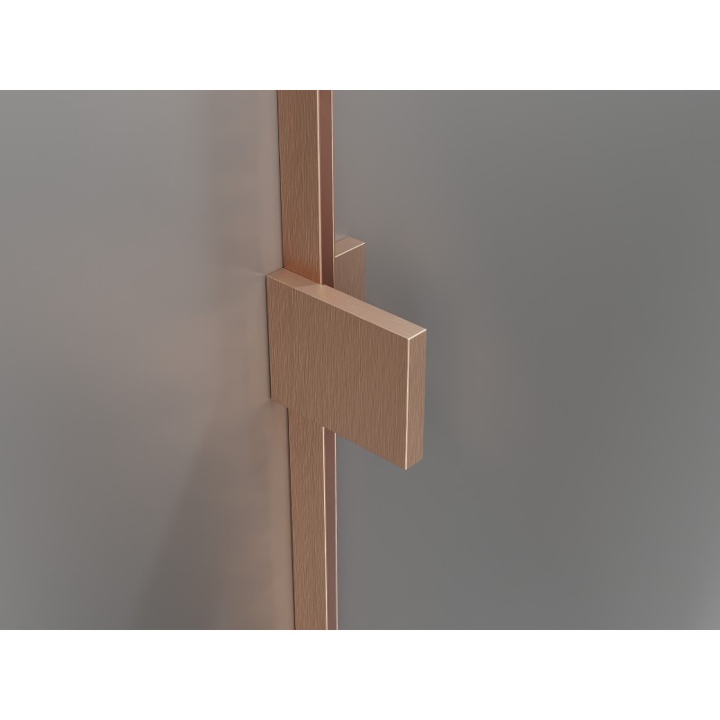 Mexen Lunar Dvigubos atveriamos dušo durys 150 cm, skaidrios, šlifuotas varis - 834D-150-000-65-00