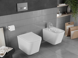 Mexen Teo WC dubuo be kraštų su lėtai nusileidžiančia plona sėdyne, duroplast, blizganti balta - 30850600