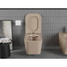 Mexen Teo WC dubuo be kraštų su lėtai nusileidžiančiu plonu dangčiu, duroplast, matinė kapučino spalva - 30854064