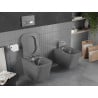 Mexen Teo wc dubuo Rimless su lėtai nusileidžiančiu slim dangčiu, duroplastiniu, tamsiai pilkas matinis - 30854071