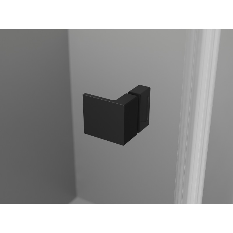 Mexen Lunar Duo atveriamų dušo durų komplektas 200 cm, skaidrus, juodas - 834D-200-000-70-00