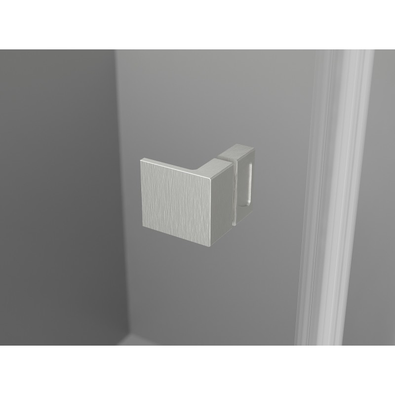 Mexen Lunar Duo atveriamos durys dušui 150 cm, skaidrios, šlifuotas nikelis - 834D-150-000-97-00