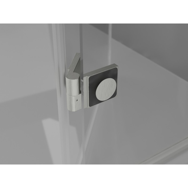 Mexen Lunar Dviejų dalių dušo durys 160 cm, skaidrios, šlifuotas nikelis - 834D-160-000-97-00