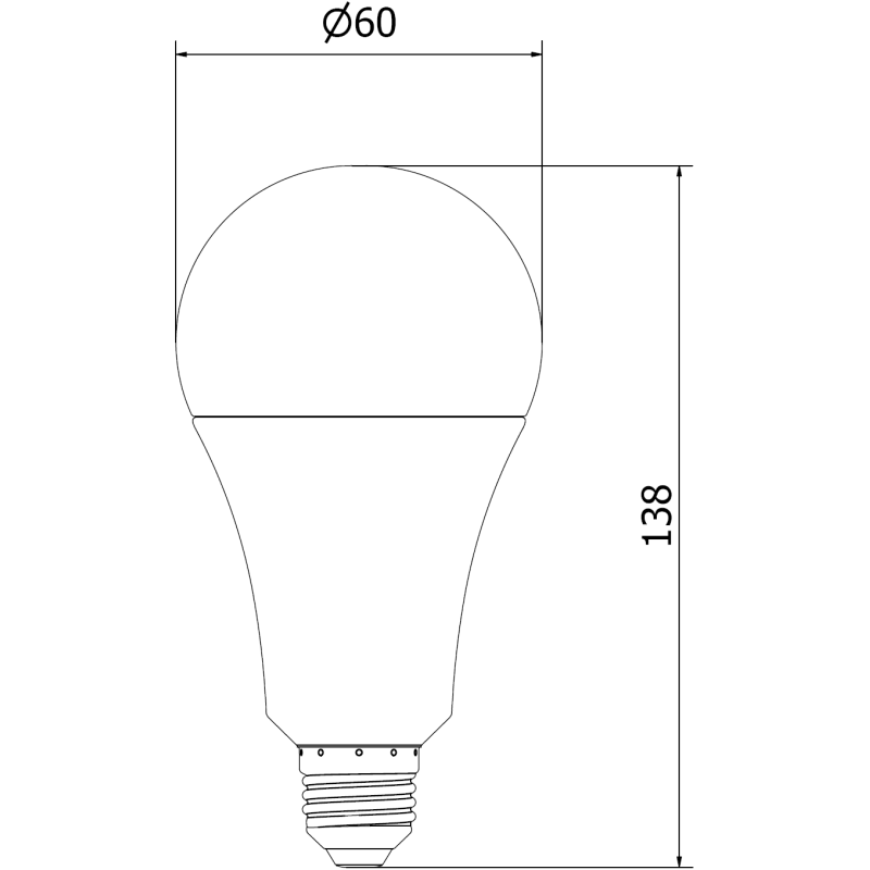 Mexen Nova LED lemputė E27, A70, 18W, Neutrali - 4000K, 1890 lm - L100-E27-1840-01