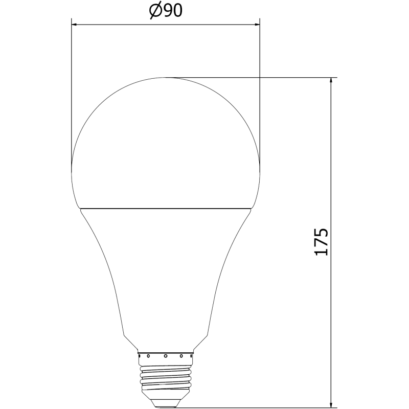 Mexen Nova LED lemputė E27, A95, 25W, Šalta - 6500K, 2625 lm - L100-E27-2565-01