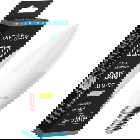 Mexen Nova LED lemputė E14, C37, 8W, Šilta - 3000K, 840 lm - L102-E14-0830-01