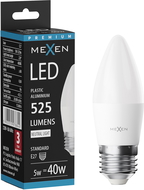 Mexen Nova LED lemputė E27, C37, 5W, Neutralus - 4000K, 525 lm - L102-E27-0540-01