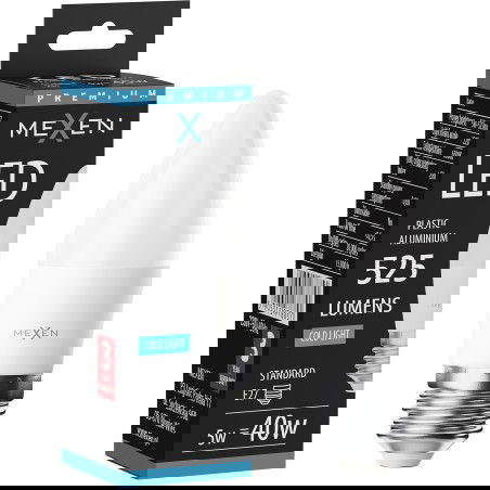 Mexen Nova LED lemputė E27, C37, 5W, Šalta - 6500K, 525 lm - L102-E27-0565-01