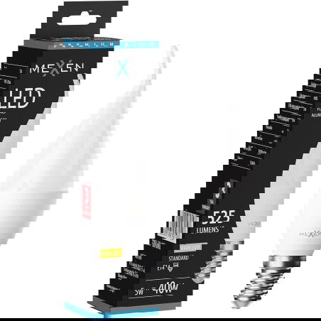 Mexen Nova LED lemputė ugnelė E14, C37, 5W, Šilta - 3000K, 525 lm - L106-E14-0530-01