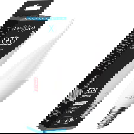 Mexen Nova LED lemputė liepsna E14, C37, 5W, Neutrali - 4000K, 525 lm - L106-E14-0540-01