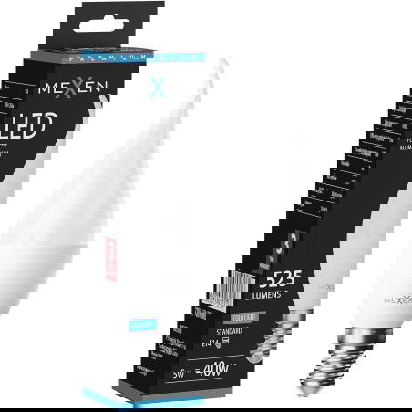 Mexen Nova LED lemputė liepsna E14, C37, 5W, Šalta - 6500K, 525 lm - L106-E14-0565-01