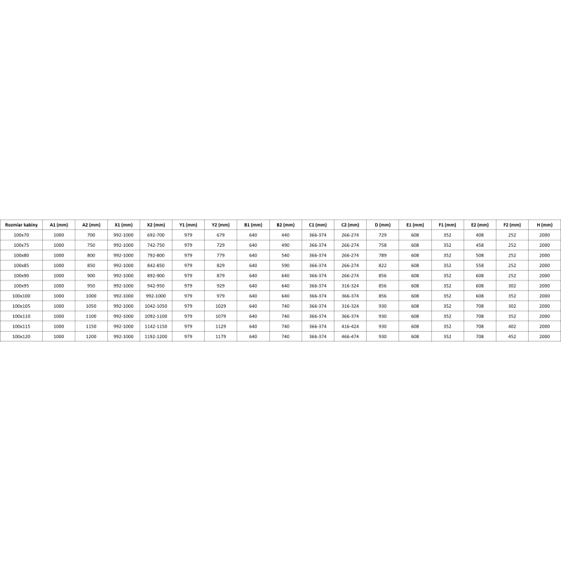 Mexen Lunar Duo dušo kabina, 100 x 85 cm, skaidri, chromuota, dešinė pusė - 834-100P-085L-01-00