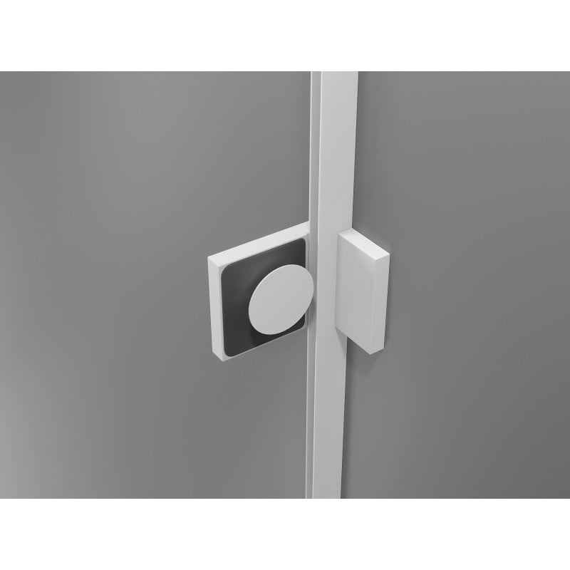 Mexen Lunar L Dvigubos dušo durys, atveriamos, 140 cm, skaidrios, baltos - 834DL-140-000-20-00