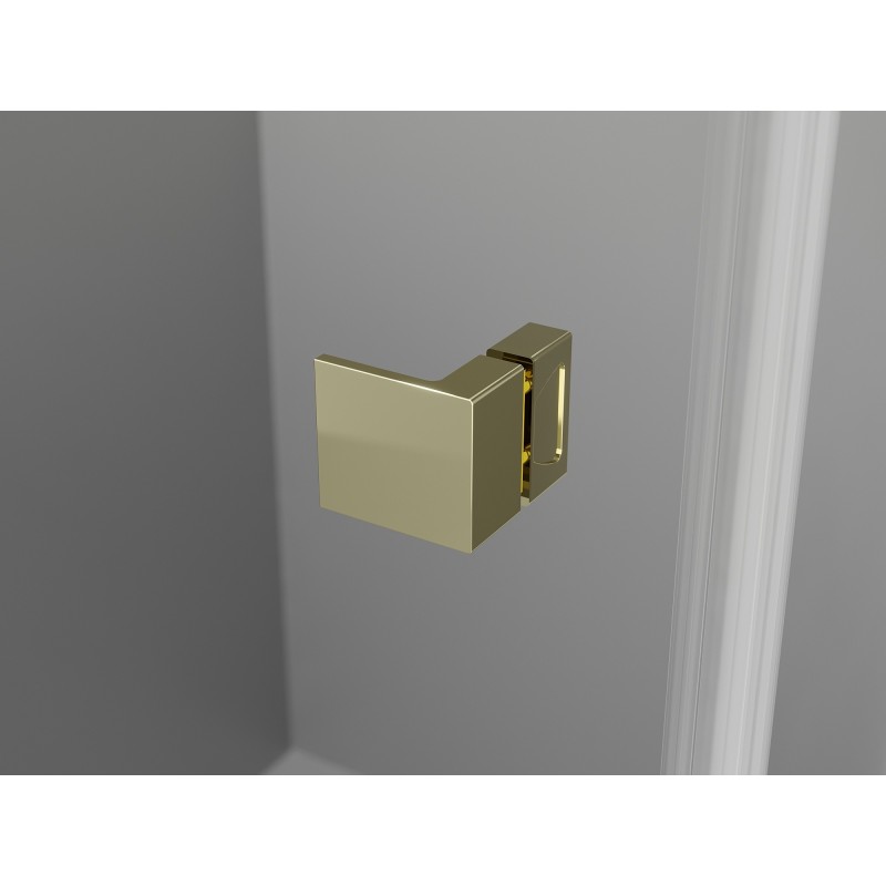 Mexen Lunar L Dvigubos dušo durys, varstomos, 150 cm, skaidrios, auksinės - 834DL-150-000-50-00