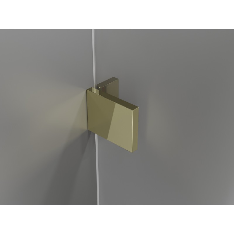 Mexen Lunar L Dvigubos dušo durys, atveriamos, 200 cm, skaidrios, auksinės - 834DL-200-000-50-00