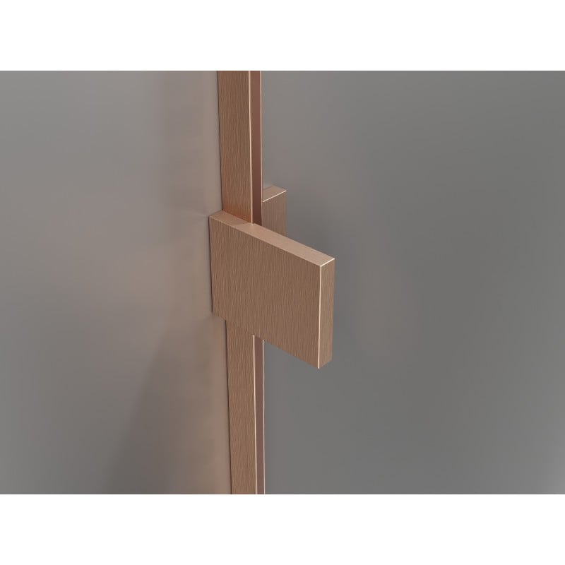 Mexen Lunar L Dvigubos dušo durys 140 cm, skaidrios, šlifuotas varis - 834DL-140-000-65-00