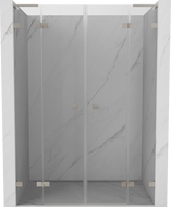 Mexen Lunar L Dviejų durų dušo durys, 160 cm, skaidrios, šukuotas nikeliuotas - 834DL-160-000-97-00