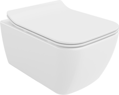 Mexen Stella Rimless WC dubuo su lėtai nusileidžiančiu dangčiu slim, duroplastikas, baltas blizgesys - 30680800
