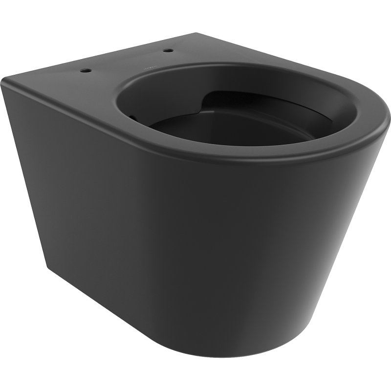Mexen Rico pakabinamas WC puodas Rimless, juodas matinis - 3372XX85
