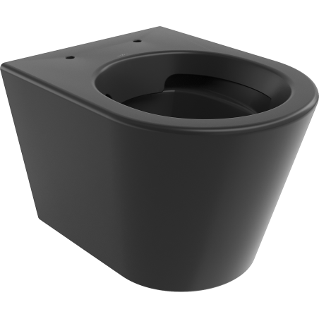 Mexen Rico pakabinamas WC puodas Rimless, juodas matinis - 3372XX85