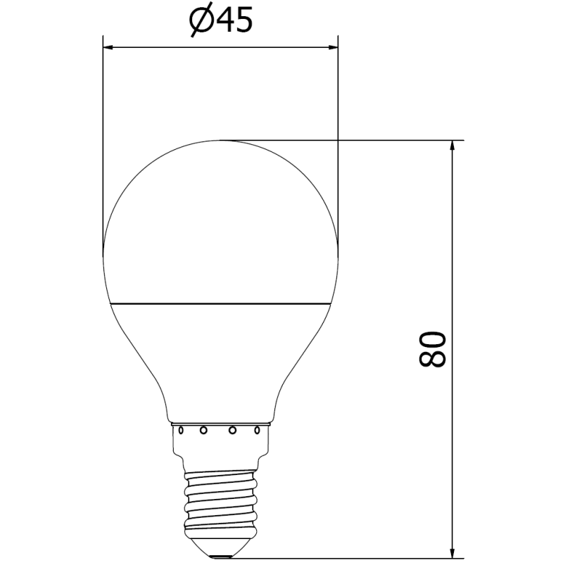 Mexen Nova LED lemputė E14, G45, 4W, Neutrali - 4000K, 420 lm - L101-E14-0440-01