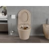 Mexen Rico pakabinamas WC puodas Rimless su lėtai nusileidžiančiu slim dangčiu, duroplastikas, cappuccino matinis - 30724064