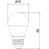 Mexen Nova LED lemputė E27, G45, 1W, Šilta - 3000K, 105 lm - L101-E27-0130-01