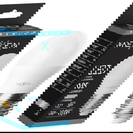 Mexen Nova LED lemputė E27, G45, 1W, Šaltai balta - 6500K, 105 lm - L101-E27-0165-01