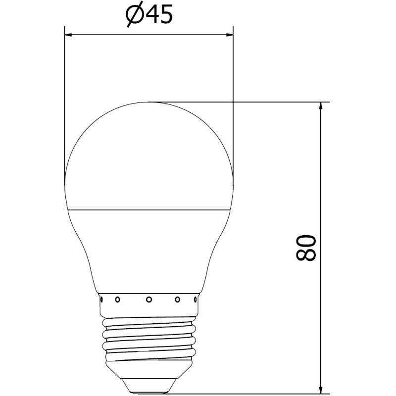 Mexen Nova LED lemputė E27, G45, 4W, Šilta - 3000K, 420 lm - L101-E27-0430-01
