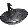 Mexen Goa stiklinis virštinkinis praustuvas 50 x 36 cm, juodas - 24085070