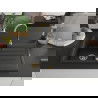 Mexen Bruno vienguba granitinė plautuvė su džiovykle 795 x 495 mm, Juoda/Auksinė metallic, sifonas Auksinė - 6513791010-75-G