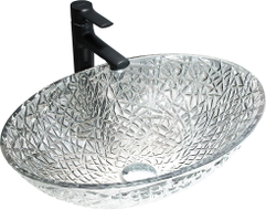 Mexen Goa stiklas praustuvas ant stalviršio 50 x 36 cm, skaidrus - 24085000