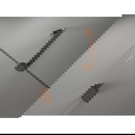 Mexen Lunar Duo kabina dušo kabina atveriama dešinė 75 x 70 cm, skaidri, rožinis auksas - 834-075P-070L-60-00