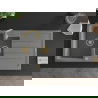Mexen Andres pusantrinė granitinė plautuvė su džiovykle 1000 x 500 mm, Pilka, sifonas Auksinė - 6515101510-71-G