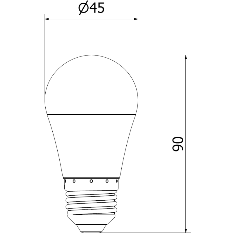 Mexen Nova LED lemputė E27, G45, 10W, Šalta - 6500K, 1055 lm - L101-E27-1065-01