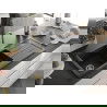 Mexen Andres pusantrinė granitinė plautuvė su džiovykle 1000 x 500 mm Juoda/Auksinė metallic, sifonas Auksinė - 6515101510-75-G