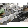 Mexen Andres 1,5 skylių granitinė kriauklė su nutekamu, 1000 x 500 mm, juoda taškuota, aukso spalvos sifonas - 6515101510-76-G