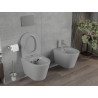 Mexen Rico WC dubuo Rimless su lėtai nusileidžiančiu slim dangčiu, duroplast, šviesiai pilka matinė - 30724061