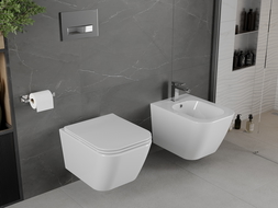 Mexen Madox wc dubuo be krašto su lėtaeigiu slim dangčiu, duroplast, blizgi balta - 30154000