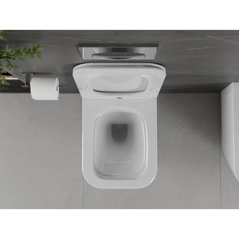 Mexen Madox wc dubenėlis Rimless su lėtai nusileidžiančia slim sėdyne, duroplast, blizgi balta - 30154000