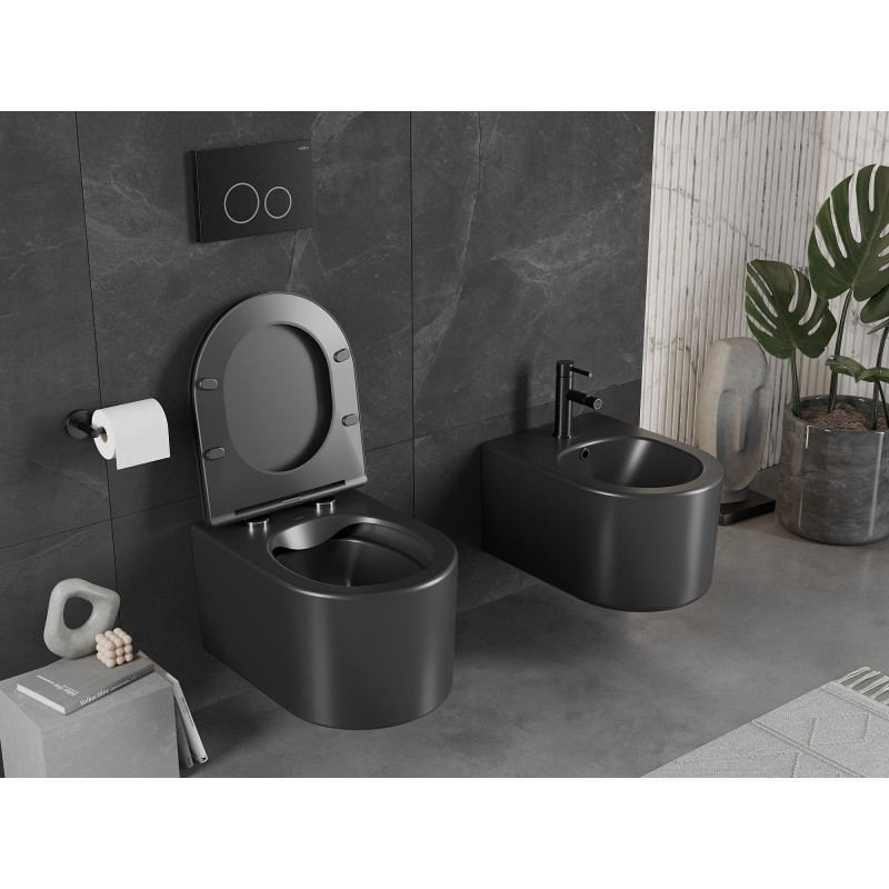 Mexen Sofia WC puodą Rimless, juoda matinė - 3354XX85