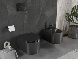 Mexen Sofia WC puodą Rimless, juoda matinė - 3354XX85