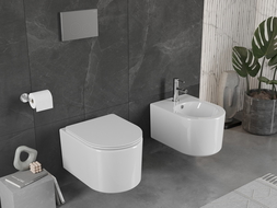 Mexen Sofia WC dubuo be ratlankio su plonai nusileidžiančiu dangčiu, duraplastas, blizgus baltas - 30540300