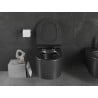 Mexen Sofia klozeto puodukas Rimless su lėtai užsidarančia plona sėdine, duroplastikas, juoda matinė - 30540185