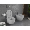 Mexen Lena Rimless WC su Dubenėliu, Lėta Uždarymo Slim Duroplast, Šviesiai Pilkas Matinis - 30224061