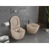 Mexen Lena wc dubuo Rimless su lėtai nusileidžiančiu plonu dangčiu, duroplastiku, kapučino matinė - 30224064